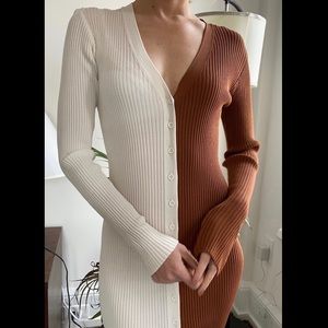 Staud long button up cardigan size small